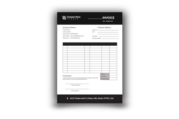 Invoice template Memo invoice template Invoice design vector