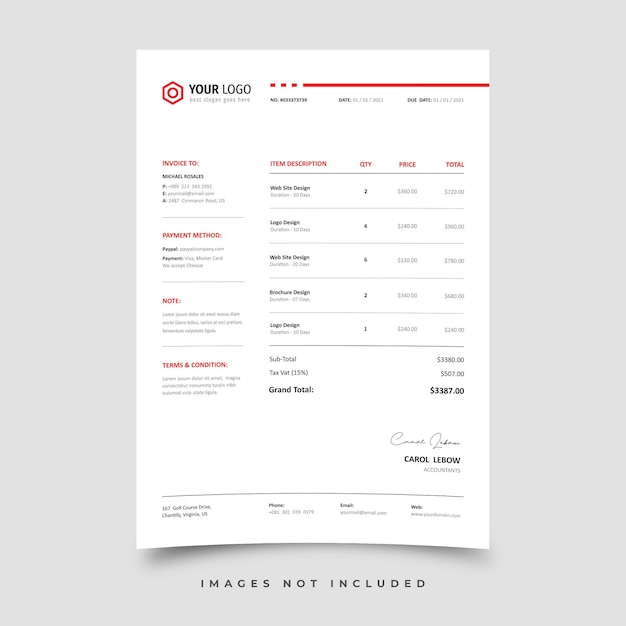 Invoice template