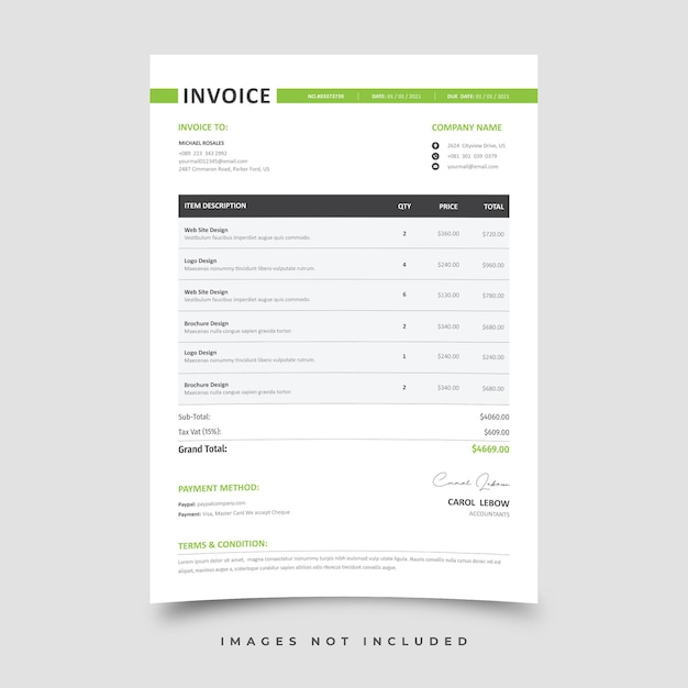 Invoice template