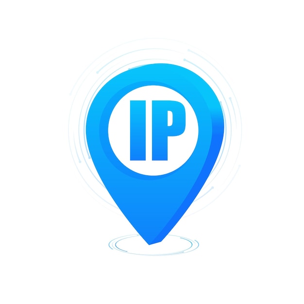 IP address point Data And Networks Online privacy and anonymity Vector illustration