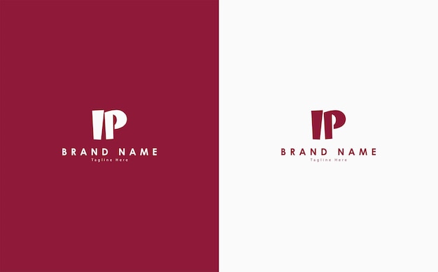 IP Letters vector logo design