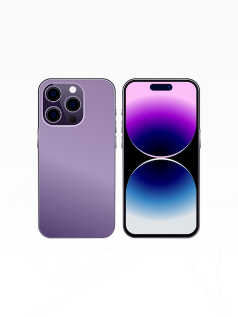 Iphone 14 Pro Max Vector Purple