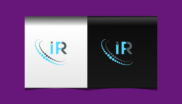 IR initial modern logo design vector icon template