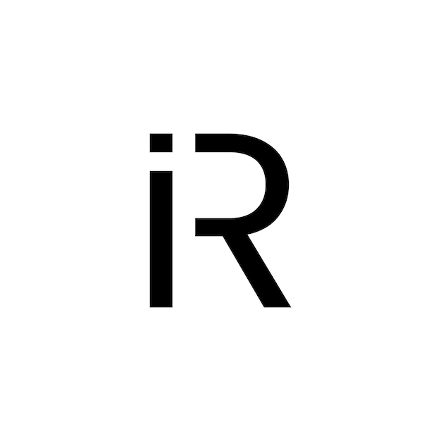 IR ri letters logo monogram design vector template