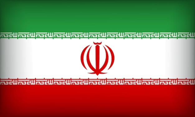 Vector iran flag with original color