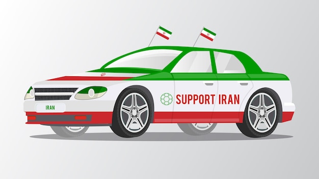 Iran football fan car