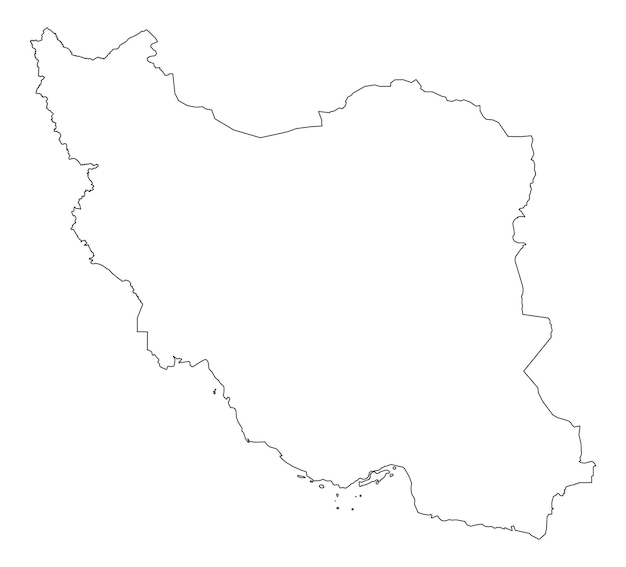 iran Map design outline Map illustration