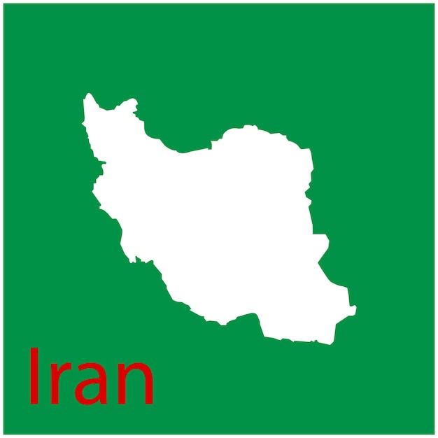 Iran map icon vector