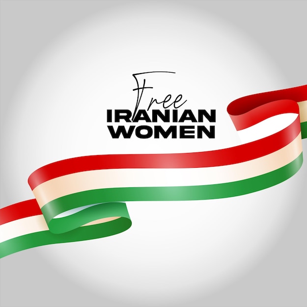 Vector iranian protest flag