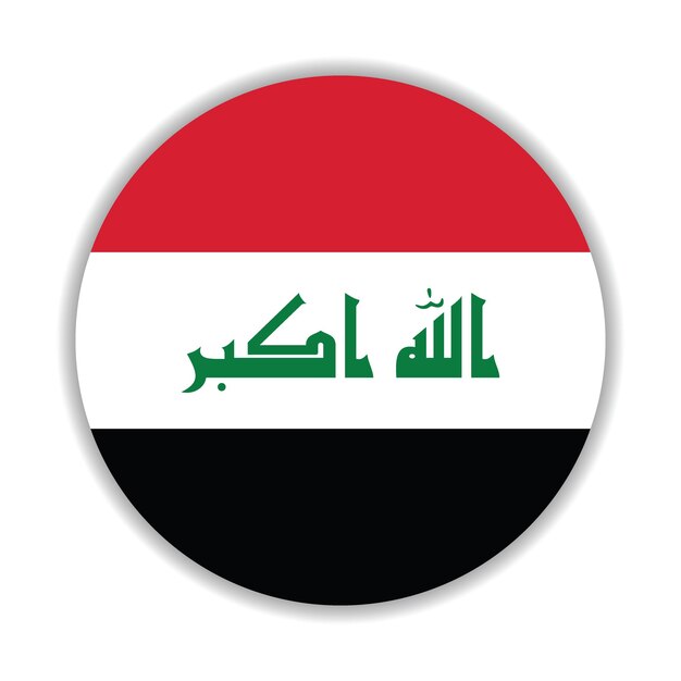 Vector iraq circle flag logo icon computer vector illustration design