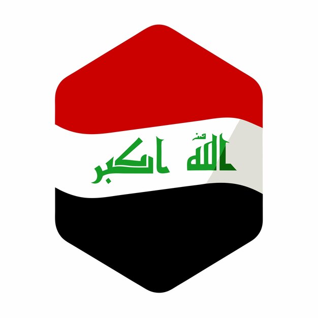 Vector iraq flag illustration on white background