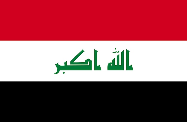 Vector iraq flag vector flag of iraq sign isolated national flag of iraq flat symbol icon