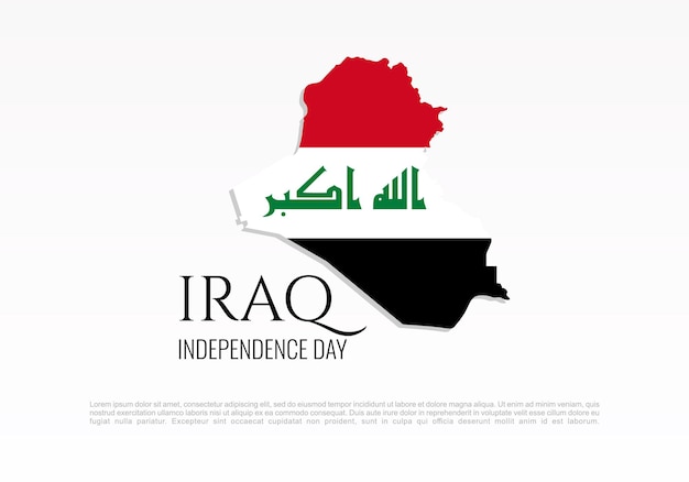 Iraq independence day background banner poster for national celebration on October 3rd