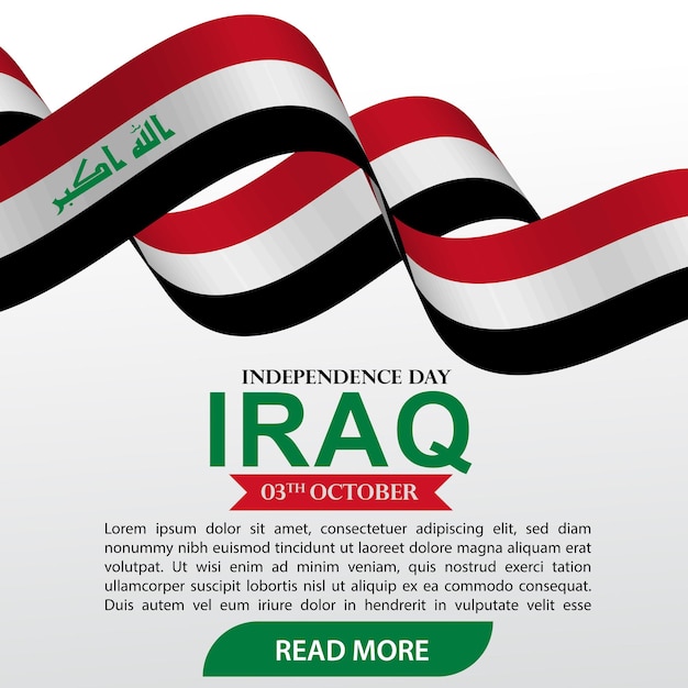 Iraq independence day template