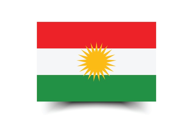 Vector iraqi kurdistan flag official colors and proportion digital vector illustration