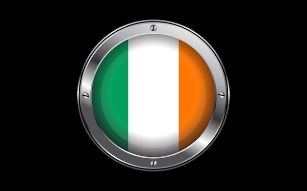 Ireland Flag in 3D Vector