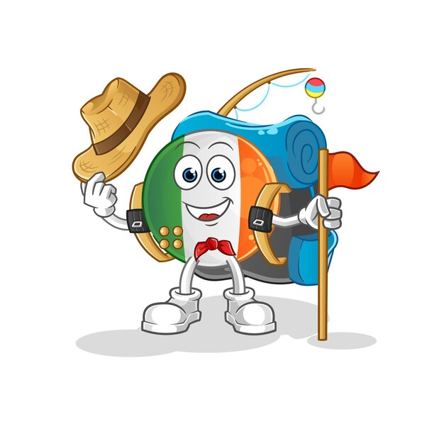 Irish flag scout vector. cartoon character