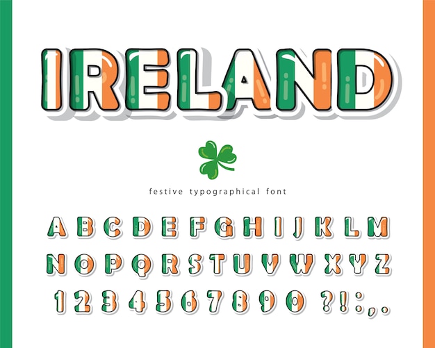 Irish font for St. Patrick's Day.