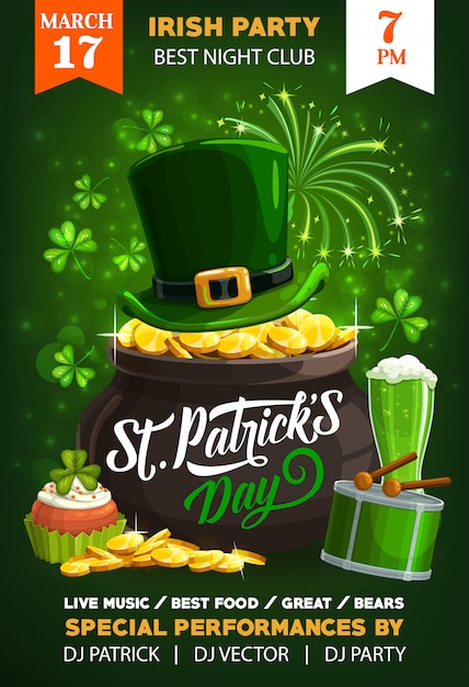 Irish holiday St Patricks day poster