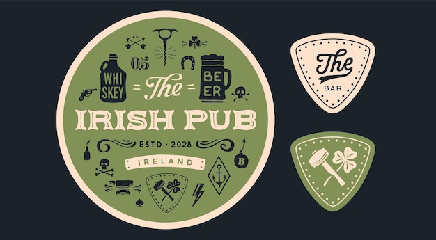 Vector irish pub coaster