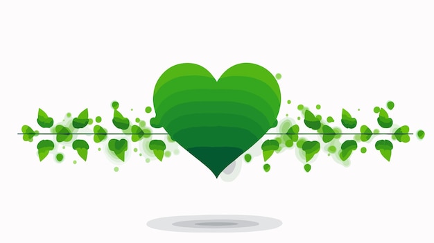 Vector irish pulse heartbeat shamrock st patricks day image