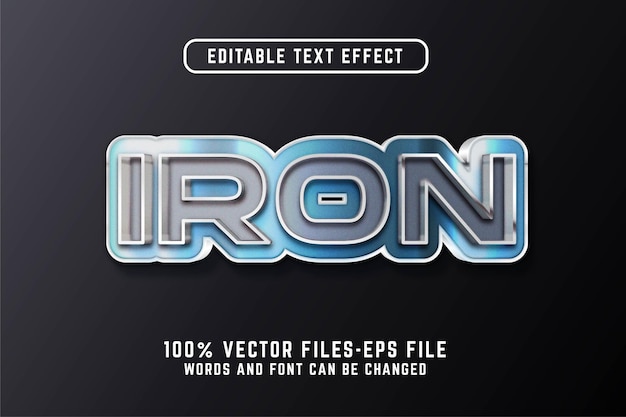 Iron Editable Text Effecr