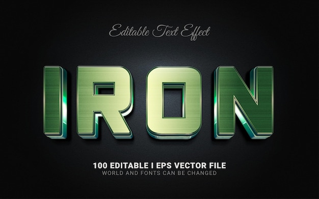 Iron text effect