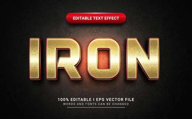 Iron text effect