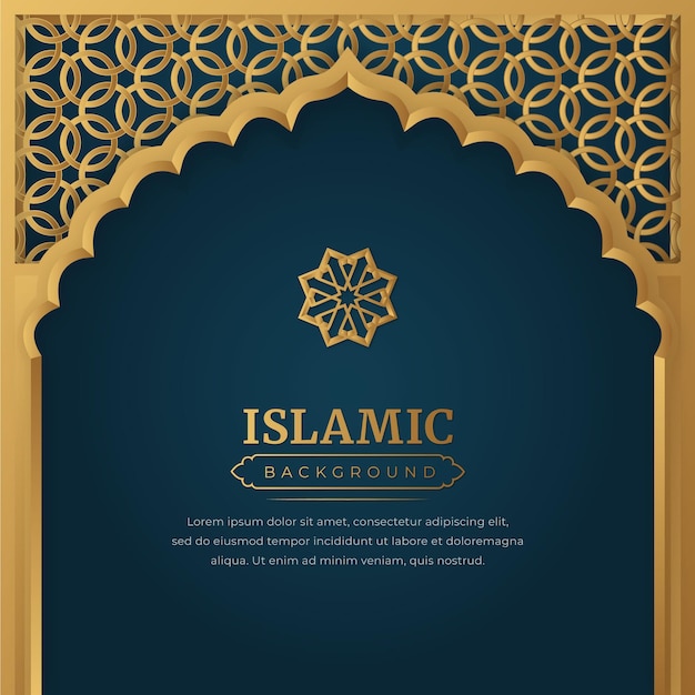 Islamic Arabic Ornament Pattern Luxury Golden background