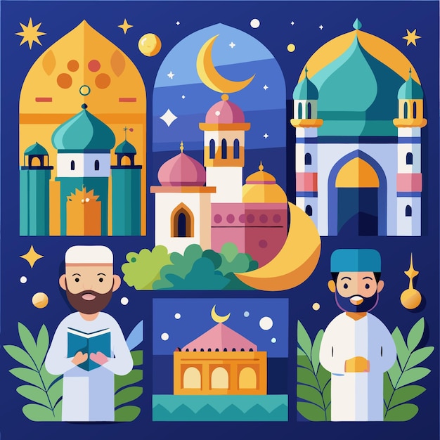 Islamic Architecture Mosques Minarets and Crescent Moons