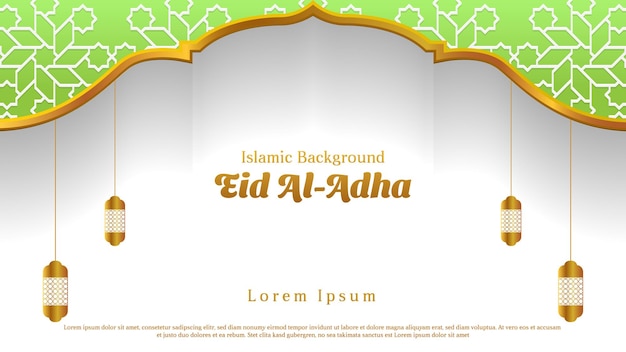 Islamic background design eid Al Adha greeting card design template islamic vector illustration