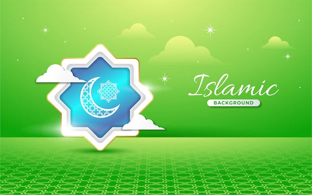 Islamic background in paper style