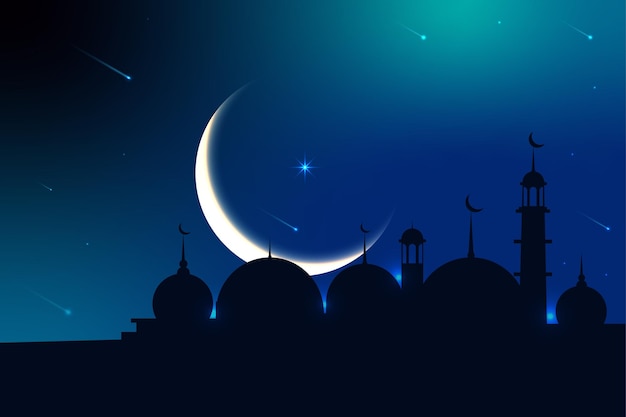 Islamic background with mosque vector illustration design