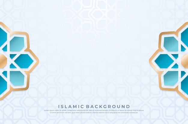 Islamic background with ornaments on the right and left