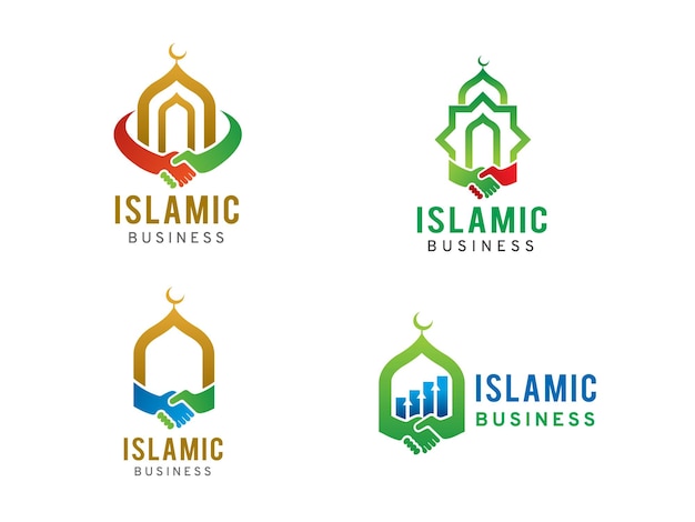 Islamic business logo symbol or icon template vector