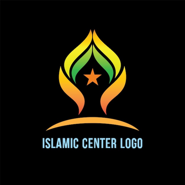 Islamic center logo that is full of beauty and authority