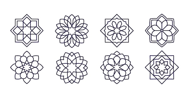 Islamic geometric ornament vector collections