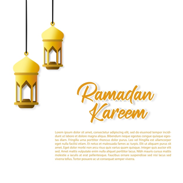 Islamic greeting card of ramadan kareem template background