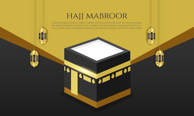 islamic greeting hajj for eid adha mubarak and pilgrimage