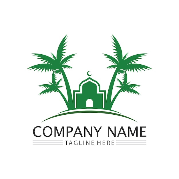 Islamic icon and ramadhan logo design vector graphic sign