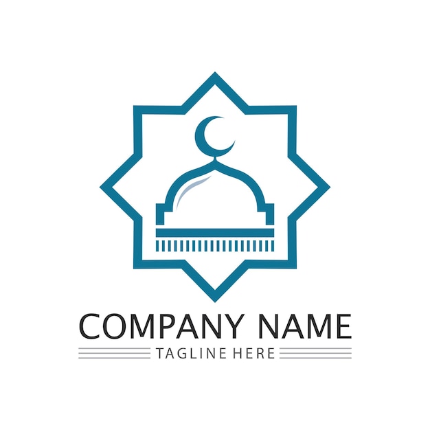 Islamic icon and ramadhan logo design vector graphic sign