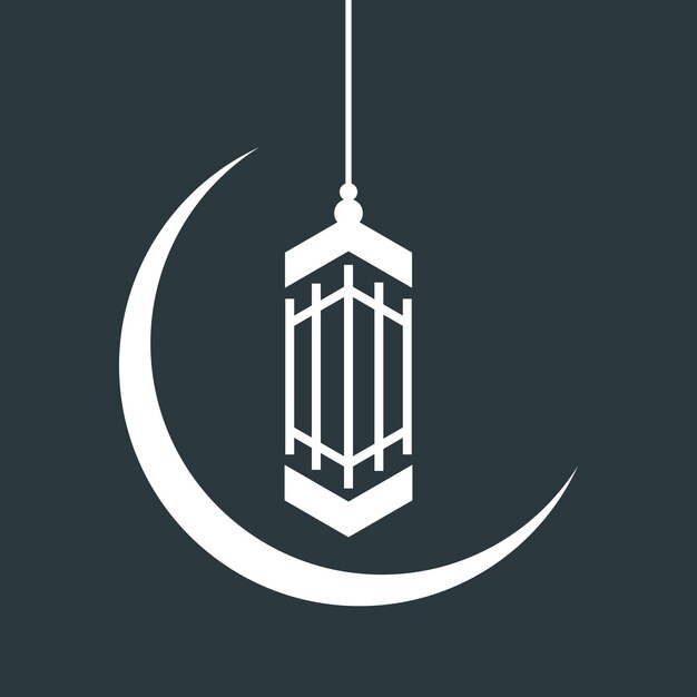 Islamic lantern Mosque icon vector template