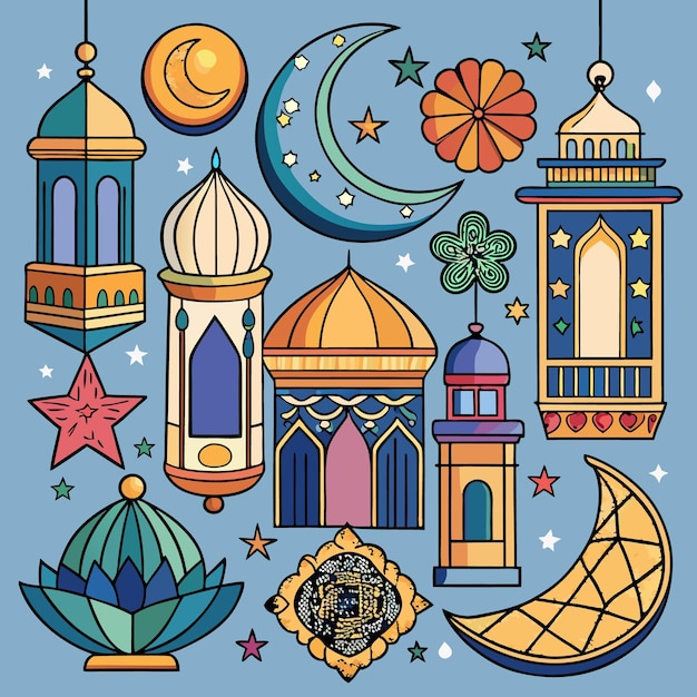 Islamic Lanterns and Ramadan Decor Icons