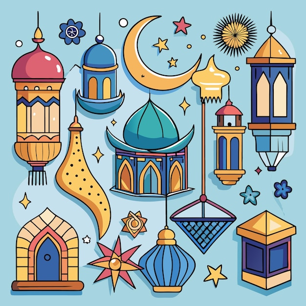 Islamic Lanterns and Ramadan Decor Icons