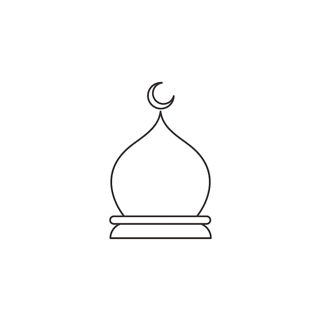 Islamic lattern design logo vector