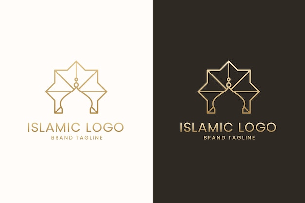 Islamic logo design in two colors