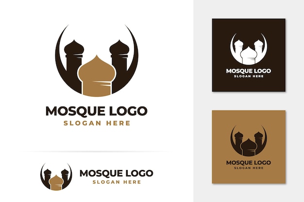 Islamic mosque logo vector