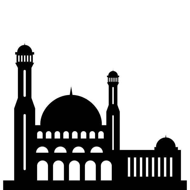 Vector islamic mosque silhouette