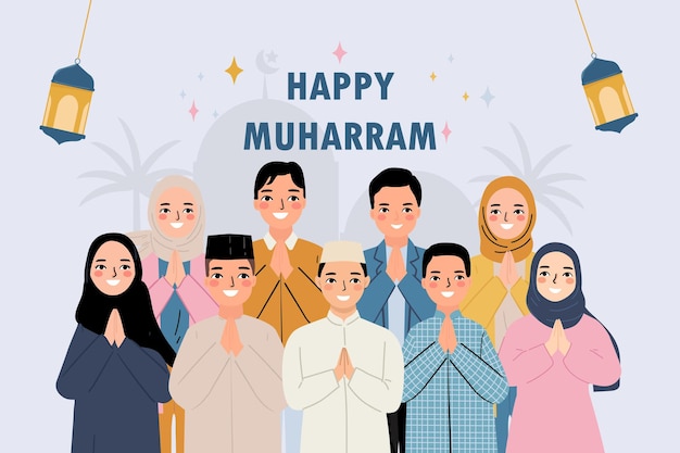 islamic new year happy muharram greeting