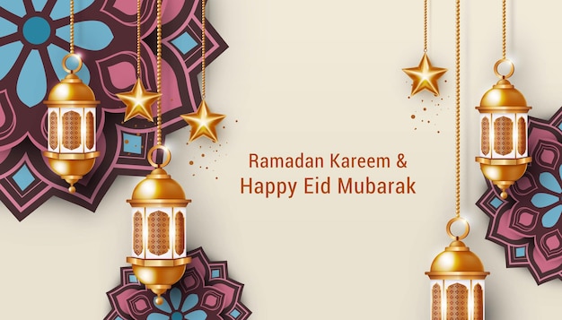 Islamic ramadan and eid mubarak